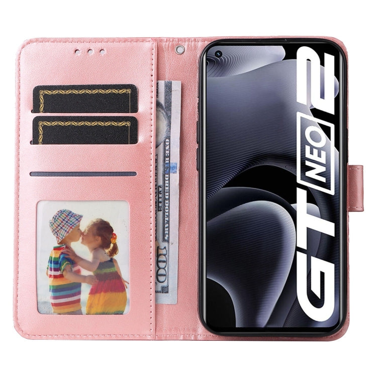 For OPPO Realme GT Neo2 Embossed Sunflower Leather Phone Case