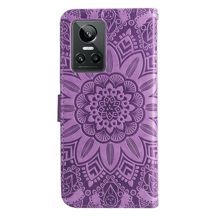 For OPPO Realme GT Neo3 Embossed Sunflower Leather Phone Case