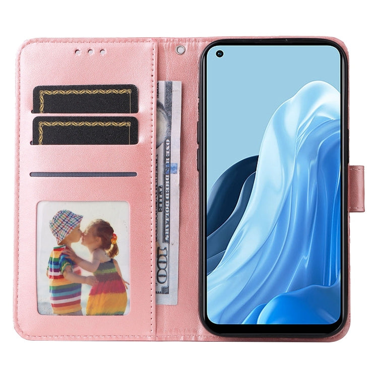 For OPPO Reno7 4G / F21 Pro Embossed Sunflower Leather Phone Case