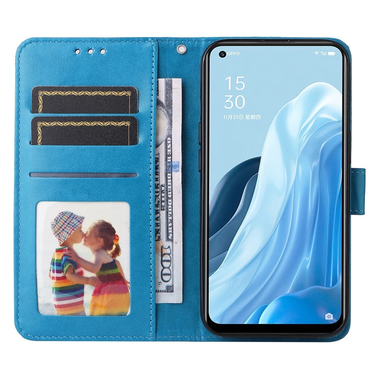 For OPPO Reno7 SE Embossed Sunflower Leather Phone Case