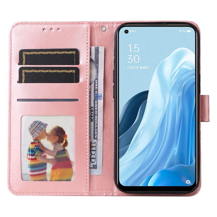 For OPPO Reno7 SE Embossed Sunflower Leather Phone Case