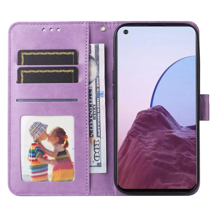 For OPPO Reno7 Z / OnePlus Nord N20 5G Embossed Sunflower Leather Phone Case