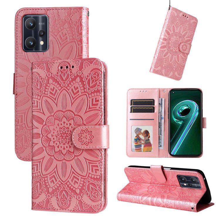 For OPPO Realme 9 Pro+ Embossed Sunflower Leather Phone Case