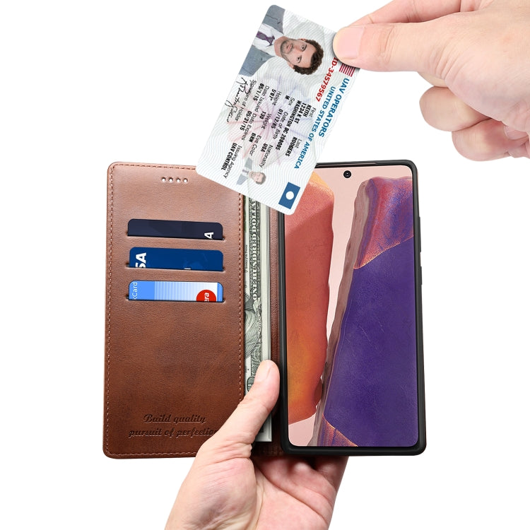 For Samsung Galaxy Note20 Calf Texture Horizontal Flip Leather Phone Case