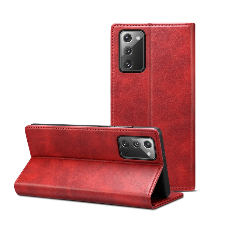 For Samsung Galaxy Note20 Calf Texture Horizontal Flip Leather Phone Case
