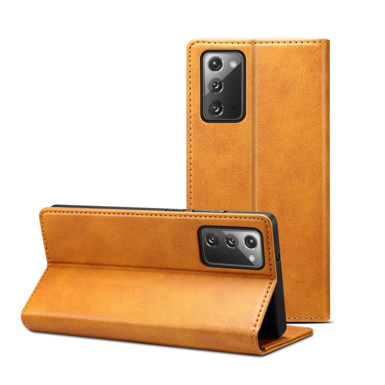 For Samsung Galaxy Note20 Calf Texture Horizontal Flip Leather Phone Case