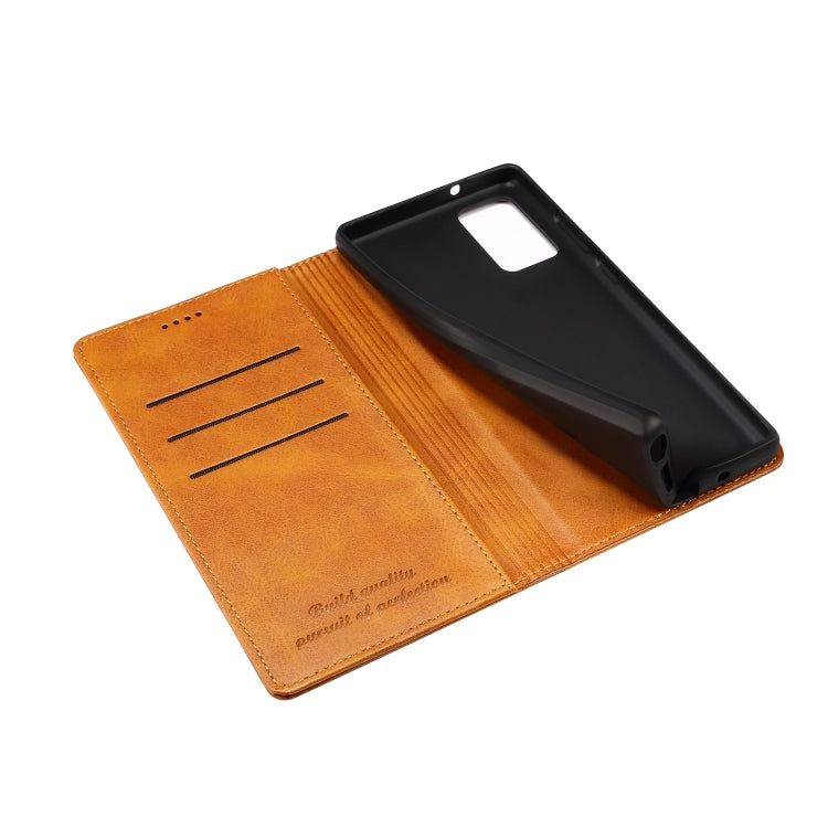 For Samsung Galaxy Note20 Calf Texture Horizontal Flip Leather Phone Case