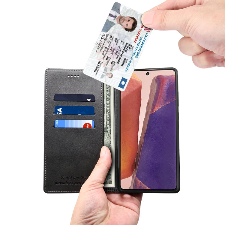 For Samsung Galaxy Note20 Calf Texture Horizontal Flip Leather Phone Case
