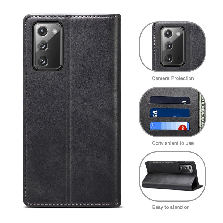 For Samsung Galaxy Note20 Calf Texture Horizontal Flip Leather Phone Case