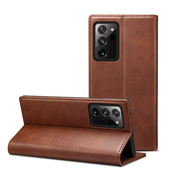 For Samsung Galaxy Note20 Ultra Calf Texture Horizontal Flip Leather Phone Case