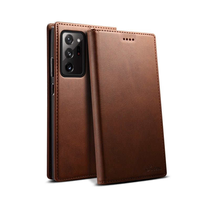 For Samsung Galaxy Note20 Ultra Calf Texture Horizontal Flip Leather Phone Case