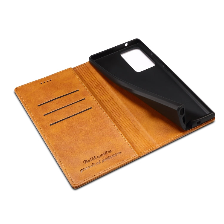 For Samsung Galaxy Note20 Ultra Calf Texture Horizontal Flip Leather Phone Case
