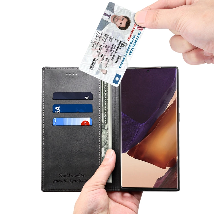 For Samsung Galaxy Note20 Ultra Calf Texture Horizontal Flip Leather Phone Case