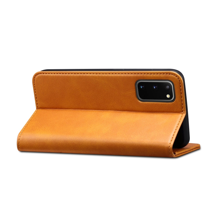 For Samsung Galaxy S20 Calf Texture Horizontal Flip Leather Phone Case