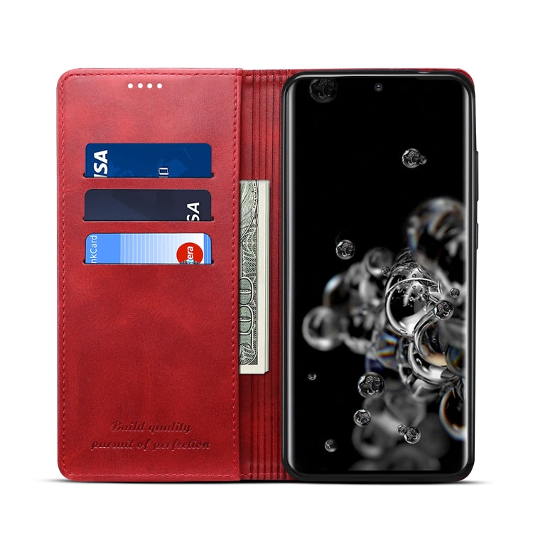 For Samsung Galaxy S20 Ultra Calf Texture Horizontal Flip Leather Phone Case
