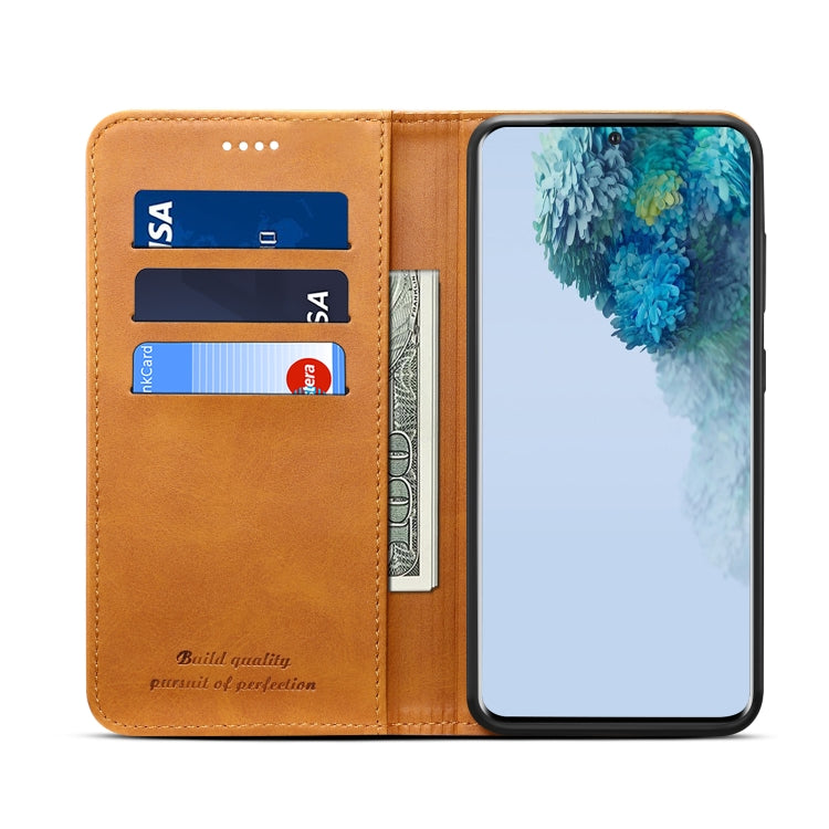 For Samsung Galaxy S20+ Calf Texture Horizontal Flip Leather Phone Case