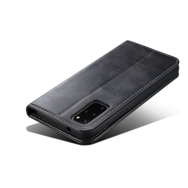 For Samsung Galaxy S20+ Calf Texture Horizontal Flip Leather Phone Case