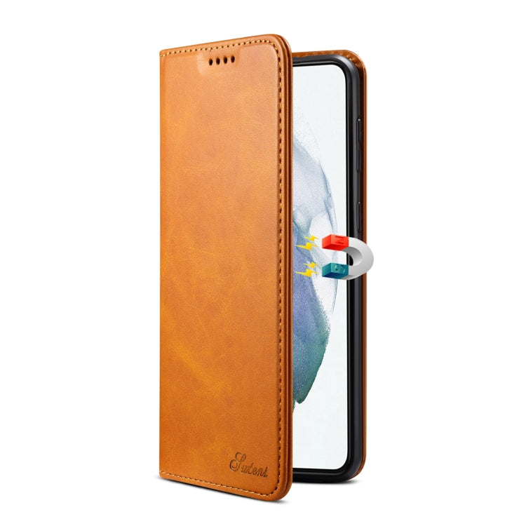 For Samsung Galaxy S21 Ultra Calf Texture Horizontal Flip Leather Phone Case