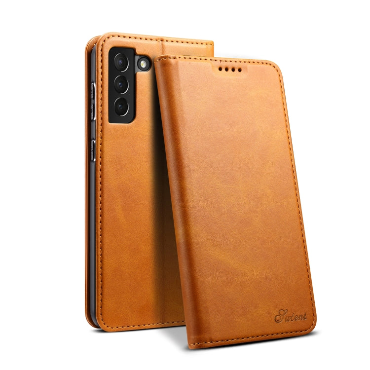 For Samsung Galaxy S21+ Calf Texture Horizontal Flip Leather Phone Case