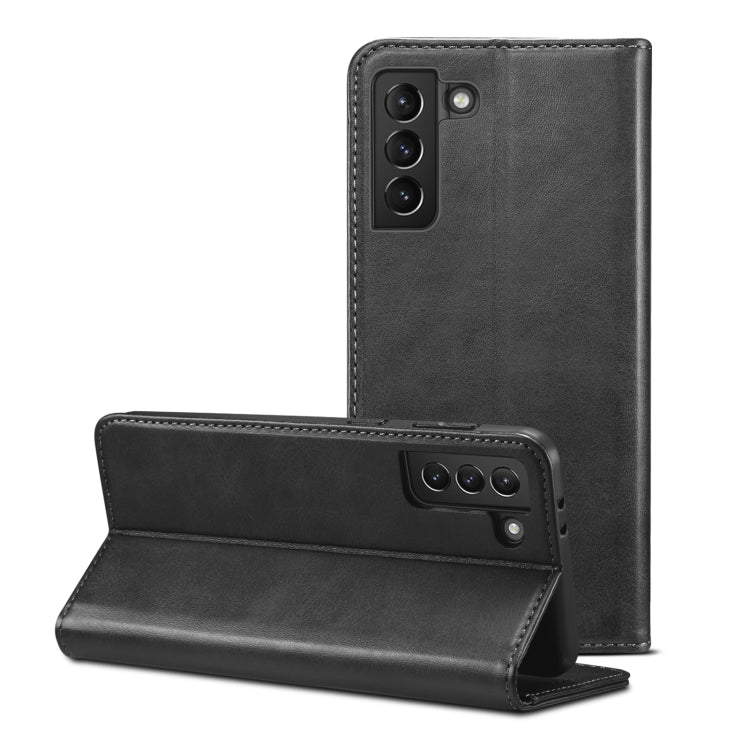 For Samsung Galaxy S21+ Calf Texture Horizontal Flip Leather Phone Case
