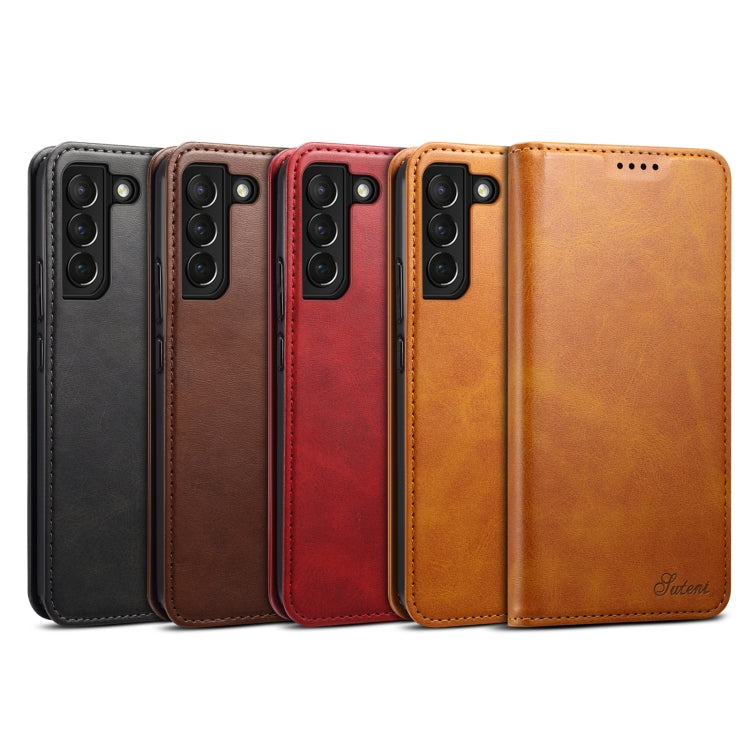 For Samsung Galaxy S22+ Calf Texture Horizontal Flip Leather Phone Case