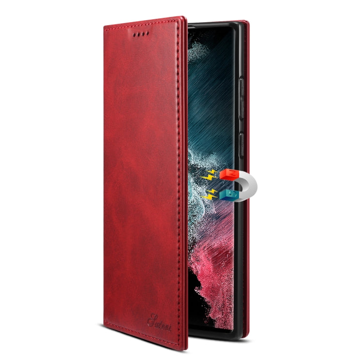 For Samsung Galaxy S22 Ultra Calf Texture Horizontal Flip Leather Phone Case