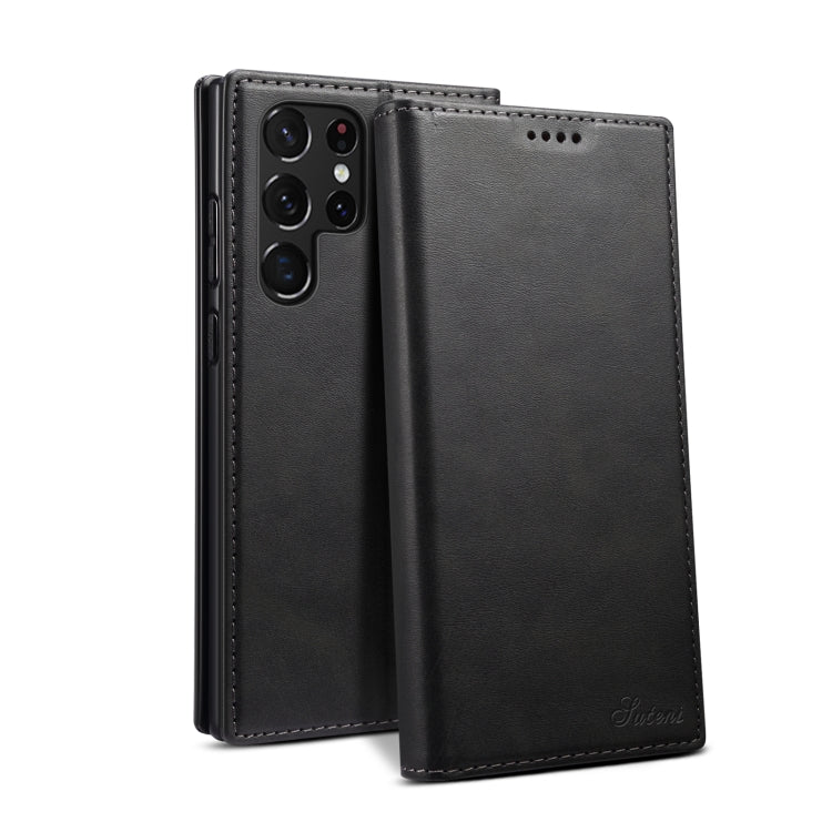 For Samsung Galaxy S22 Ultra Calf Texture Horizontal Flip Leather Phone Case