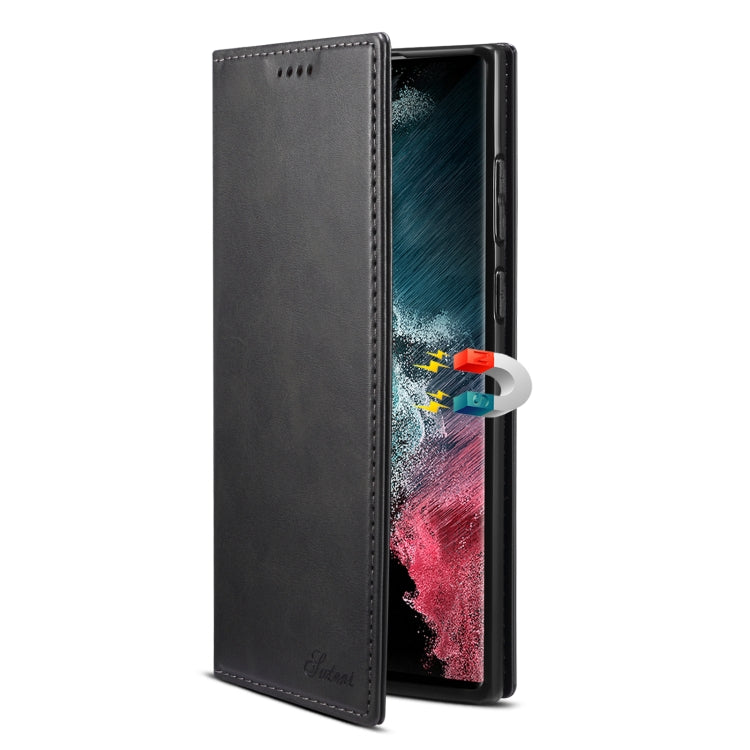 For Samsung Galaxy S22 Ultra Calf Texture Horizontal Flip Leather Phone Case