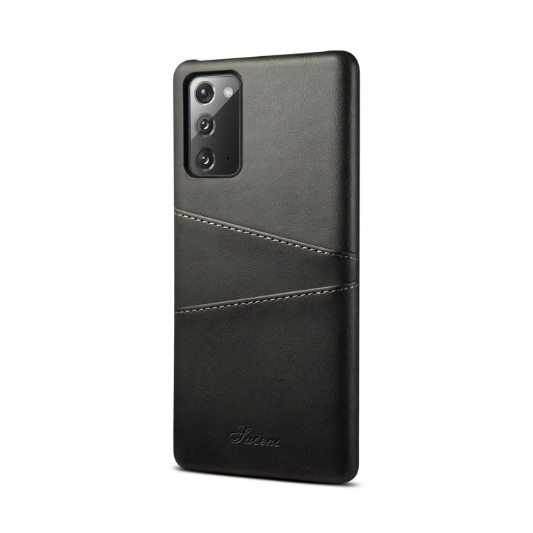 For Samsung Galaxy Note20 Calf Texture Back Protective Phone Case with Card Slots