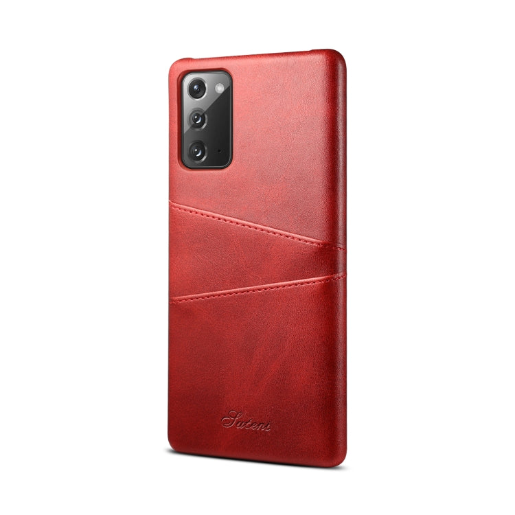 For Samsung Galaxy Note20 Calf Texture Back Protective Phone Case with Card Slots