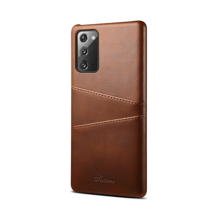 For Samsung Galaxy Note20 Calf Texture Back Protective Phone Case with Card Slots