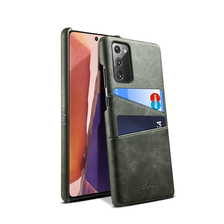 For Samsung Galaxy Note20 Calf Texture Back Protective Phone Case with Card Slots