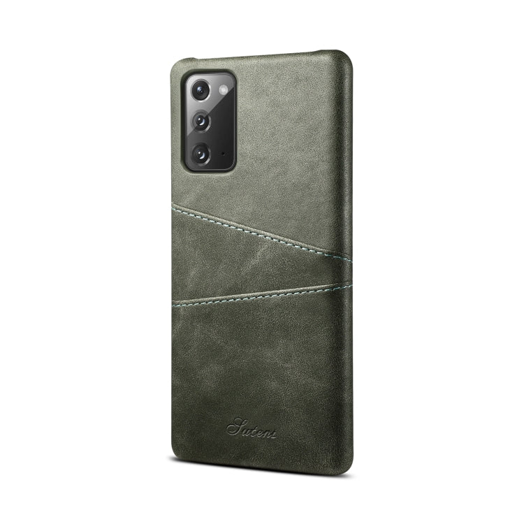 For Samsung Galaxy Note20 Calf Texture Back Protective Phone Case with Card Slots