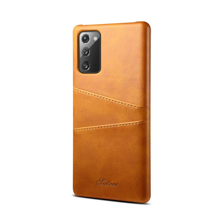For Samsung Galaxy Note20 Calf Texture Back Protective Phone Case with Card Slots