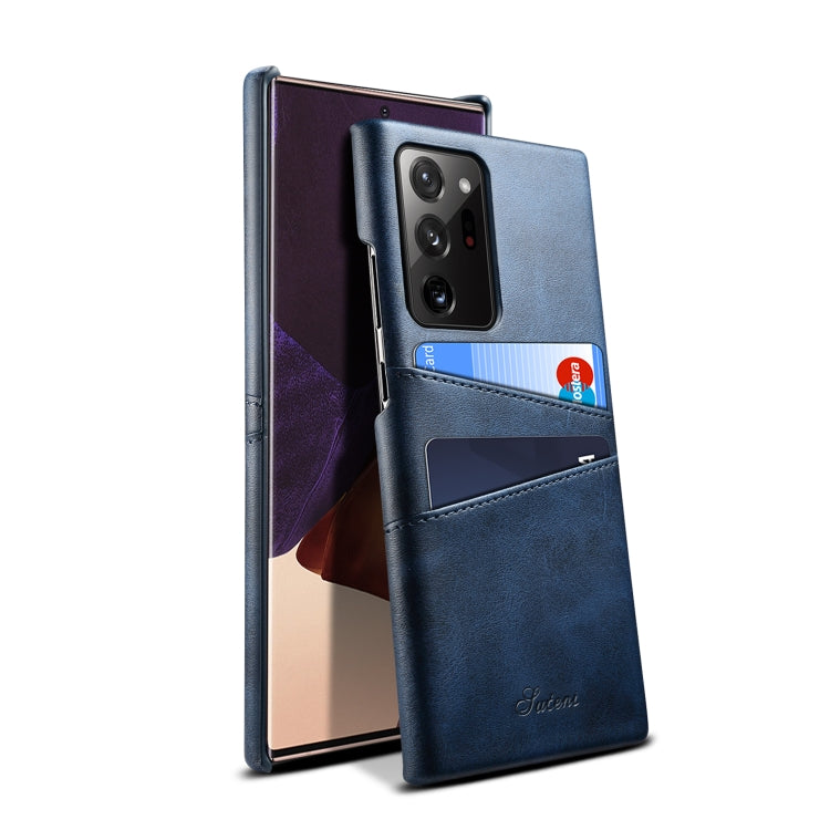 For Samsung Galaxy Note20 Ultra Calf Texture Back Protective Phone Case with Card Slots