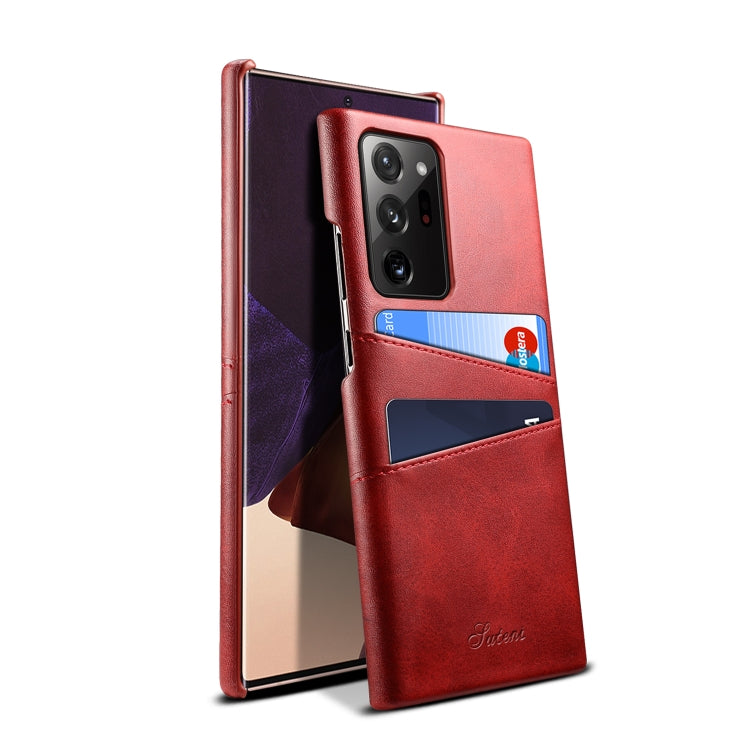 For Samsung Galaxy Note20 Ultra Calf Texture Back Protective Phone Case with Card Slots
