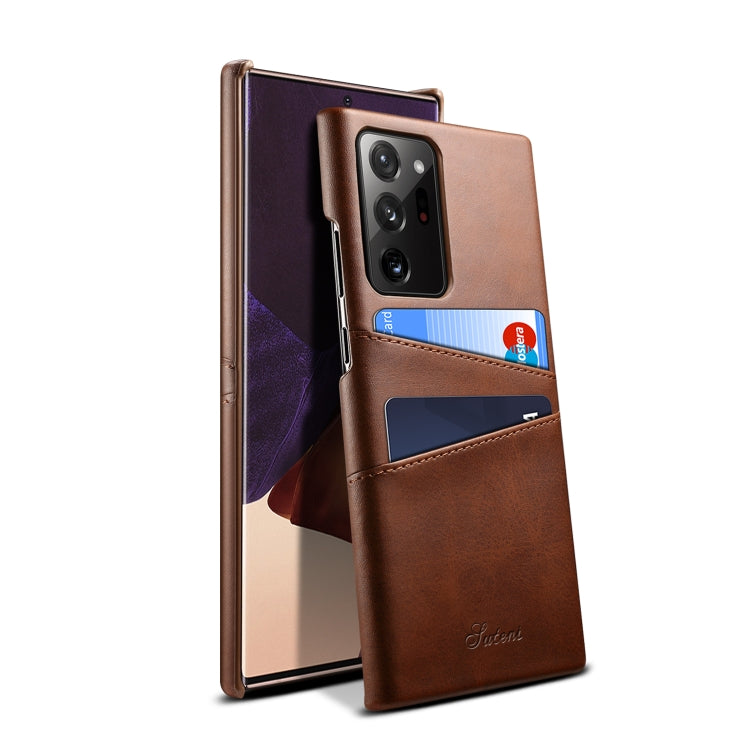 For Samsung Galaxy Note20 Ultra Calf Texture Back Protective Phone Case with Card Slots