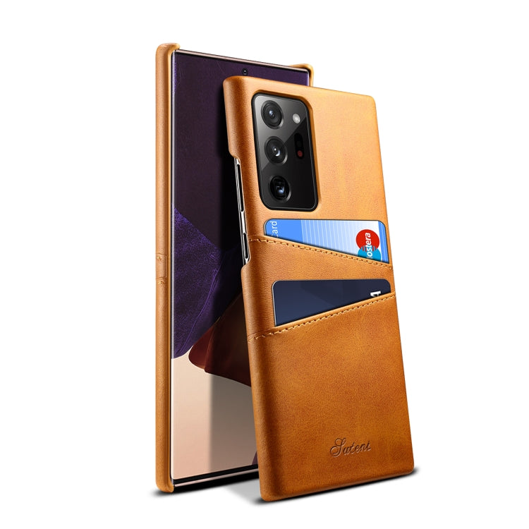 For Samsung Galaxy Note20 Ultra Calf Texture Back Protective Phone Case with Card Slots