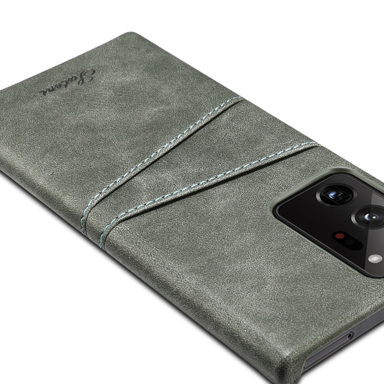 For Samsung Galaxy Note20 Ultra Calf Texture Back Protective Phone Case with Card Slots