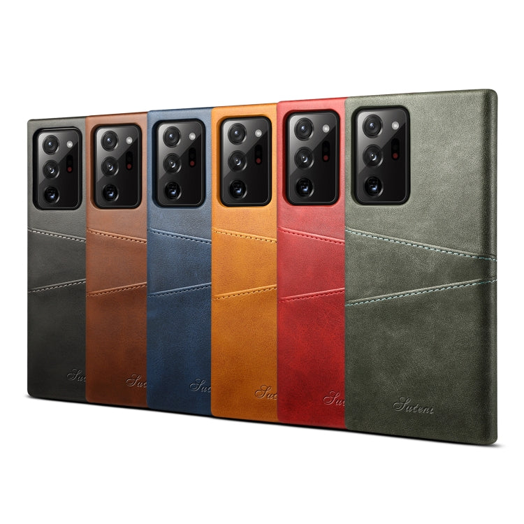 For Samsung Galaxy Note20 Ultra Calf Texture Back Protective Phone Case with Card Slots