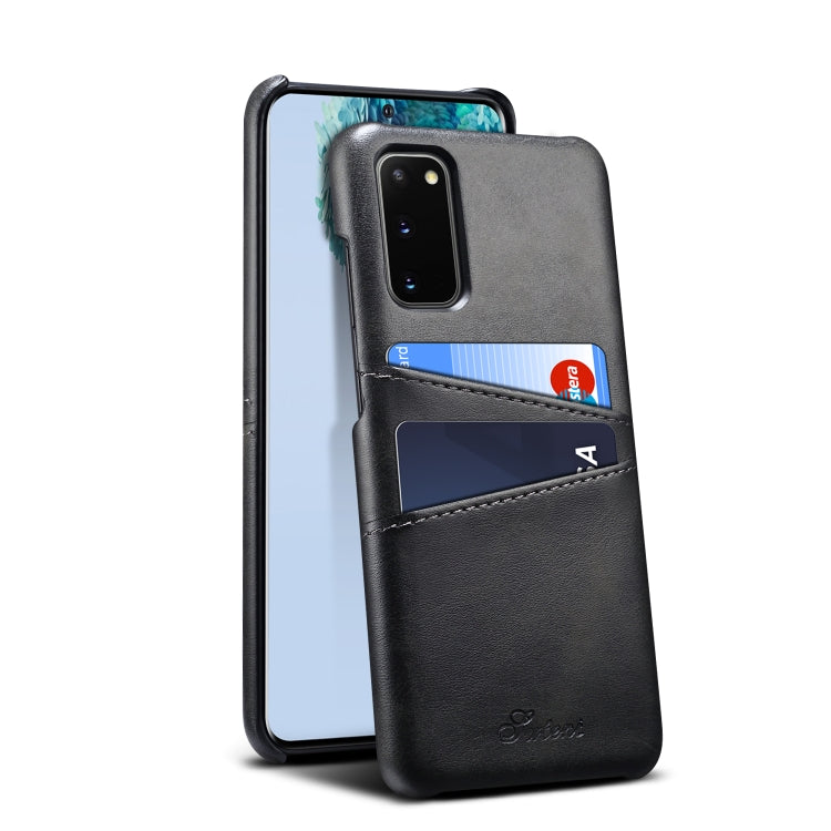 For Samsung Galaxy S20 Calf Texture Back Protective Phone Case with Card Slots