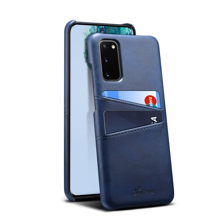 For Samsung Galaxy S20 Calf Texture Back Protective Phone Case with Card Slots