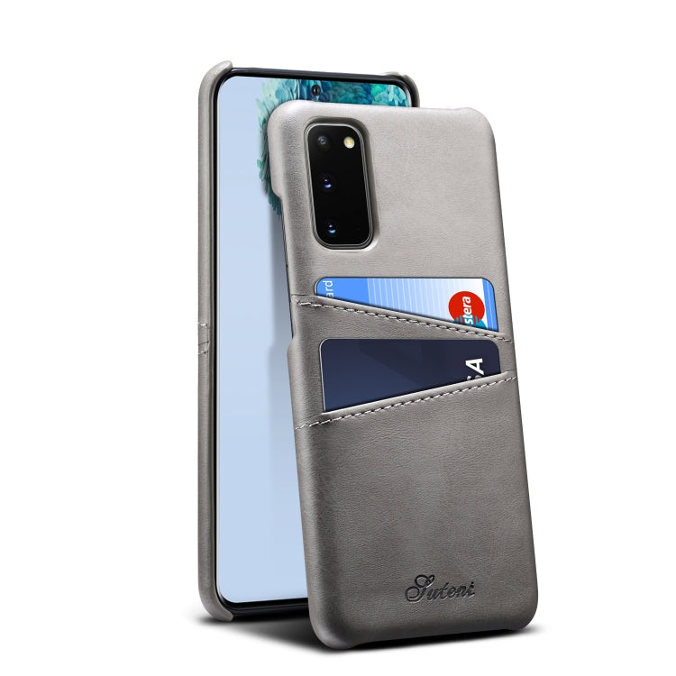 For Samsung Galaxy S20 Calf Texture Back Protective Phone Case with Card Slots