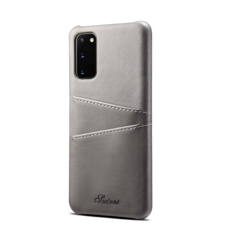 For Samsung Galaxy S20 Calf Texture Back Protective Phone Case with Card Slots