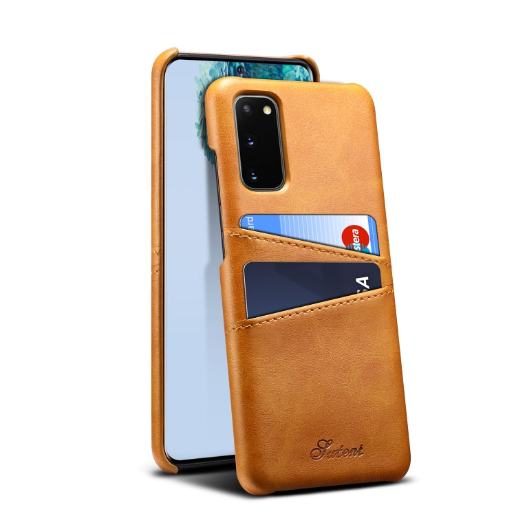For Samsung Galaxy S20 Calf Texture Back Protective Phone Case with Card Slots