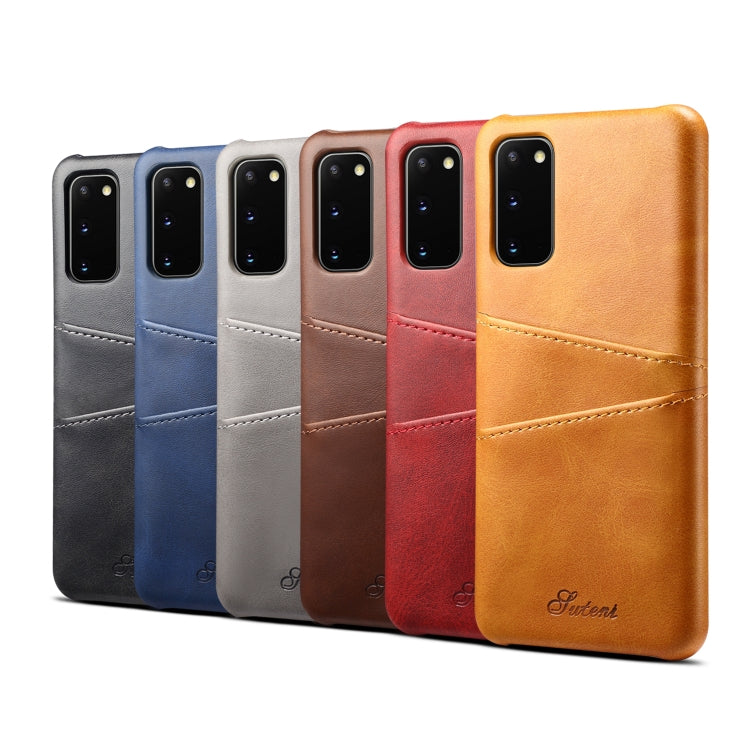 For Samsung Galaxy S20 Calf Texture Back Protective Phone Case with Card Slots