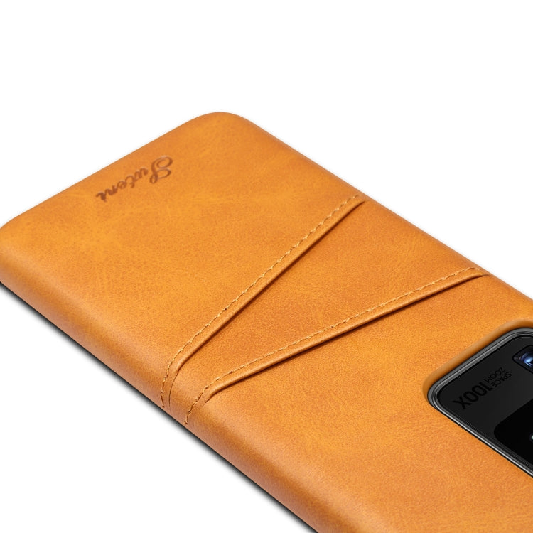 For Samsung Galaxy S20 Ultra Calf Texture Back Protective Phone Case with Card Slots