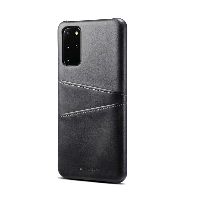 For Samsung Galaxy S20+ Calf Texture Back Protective Phone Case with Card Slots