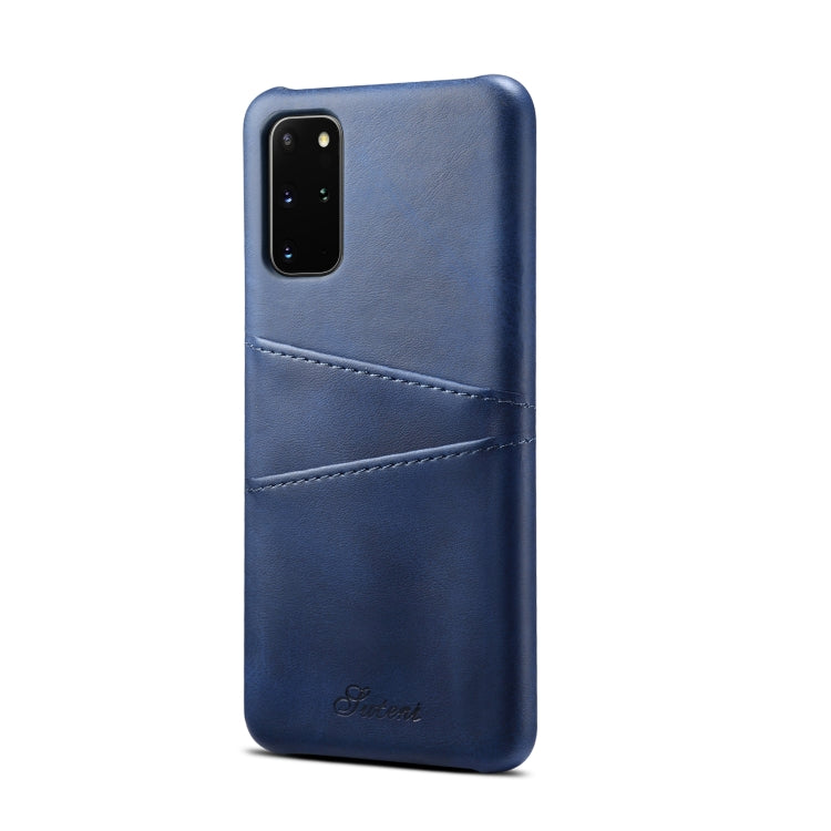 For Samsung Galaxy S20+ Calf Texture Back Protective Phone Case with Card Slots