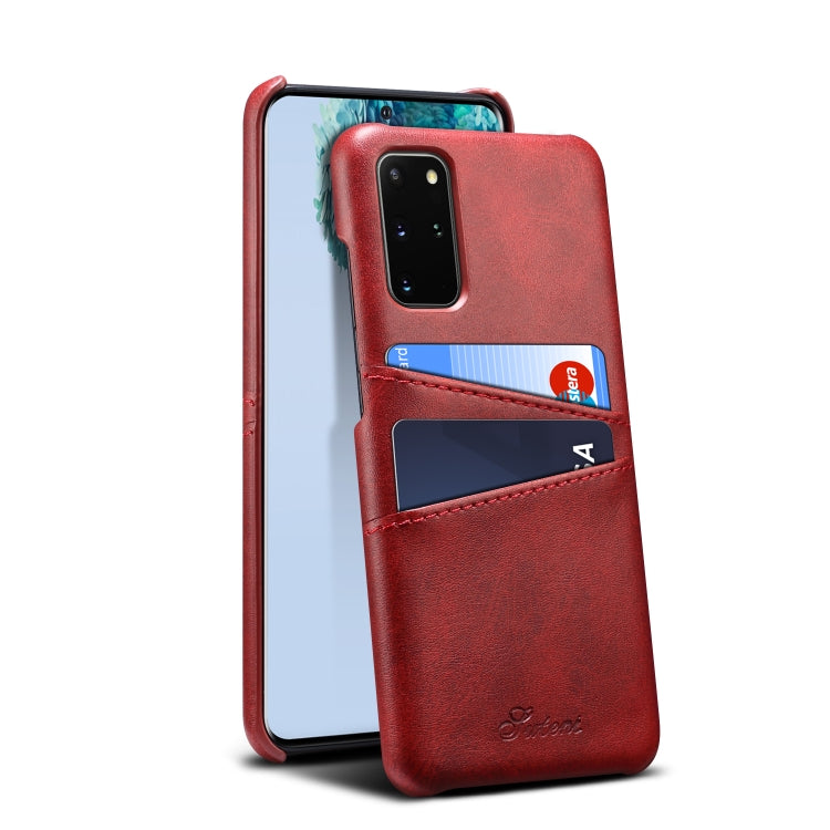 For Samsung Galaxy S20+ Calf Texture Back Protective Phone Case with Card Slots